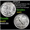Image 1 : 1945-p Walking Liberty Half Dollar 50c Grades GEM Unc