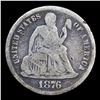 Image 2 : 1876-p Seated Liberty Dime 10c Grades vg+