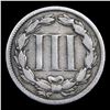 Image 3 : 1868 Three Cent Copper Nickel 3cn Grades f, fine