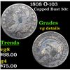Image 1 : 1808 O-103 Capped Bust Half Dollar 50c Grades vg details