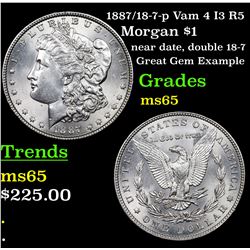 1887/18-7-p Vam 4 I3 R5 Morgan Dollar $1 Grades GEM Unc