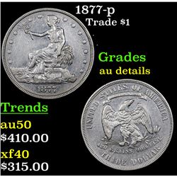 1877-p Trade Dollar $1 Grades AU Details