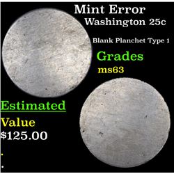 Mint Error Washington Quarter 25c Grades Select Unc