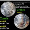 Image 1 : 1883-cc Colorfully Toned /cc vam 5A I3 R5 Morgan Dollar $1 Grades Select+ Unc