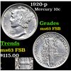 Image 1 : 1920-p Mercury Dime 10c Grades Select Unc FSB