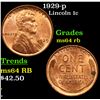Image 1 : 1929-p Lincoln Cent 1c Grades Choice Unc RB