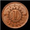 Image 3 : (1863) Knickerbocker Currency Civil War Token 1c Grades Select AU