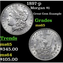 1897-p Morgan Dollar $1 Grades GEM Unc