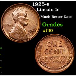 1925-s Lincoln Cent 1c Grades xf