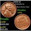 Image 1 : 1922-d Lincoln Cent 1c Grades Select AU