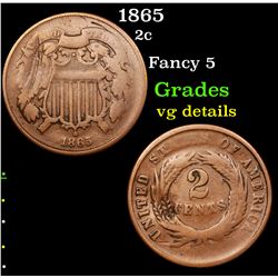 1865 Two Cent Piece 2c Grades vg details