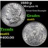 Image 1 : 1889-p Morgan Dollar $1 Grades GEM Unc