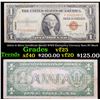 Image 1 : 1935A $1 Silver Certificate Hawaii WWII Emergency Currency Rare PC Block vf+