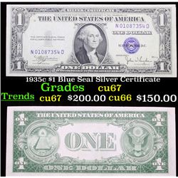 1935c $1 Blue Seal Silver Certificate Gem++ CU
