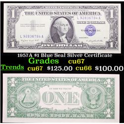 1957A $1 Blue Seal Silver Certificate Gem++ CU