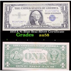 1957A $1 Blue Seal Silver Certificate Choice AU/BU Slider