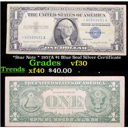 *Star Note * 1957A $1 Blue Seal Silver Certificate vf++