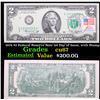 Image 1 : 1976 $2 Federal Reserve Note 1st Day of Issue, with Stamp Gem++ CU