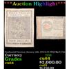 Image 1 : ***Auction Highlight*** Continental Currency January 14th, 1779 $4 Fr-CC90 Sig C. Cist Choice CU (fc