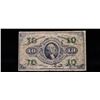 Image 2 : US Fractional Currency 10c Third Issue fr-1255 Washington Bust Green Reverse vf+