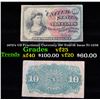 Image 1 : 1870's US Fractional Currency 10¢ Fourth Issue Fr-1258 vf+