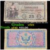 Image 1 : Military Payment Certificate (MPC) Series 481 25c vf+