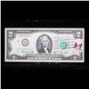 Image 2 : 2X 1976 $2 Federal Reserve Note 1st Day of Issue, with Stamp Consecutive Serial Number Gem CU