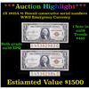 Image 1 : ***Auction Highlight*** 2X 1935A $1 Hawaii consecutive serial numbers WWII Emergency Currency Choice