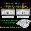 Image 1 : ***Auction Highlight*** 9X 1976 Green Seal (FRN) Consecutive & Low Serial Numbers Gem CU (fc)