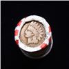 Image 2 : Mixed small cents 1c orig shotgun roll, 1917-s Wheat Cent, 1899 Indian Cent other end, Seal Strong W