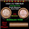 Image 1 : Lincoln Wheat cent 1c orig roll, 1909-s end, VDB other end