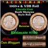 Image 1 : Lincoln Wheat cent 1c orig roll, 1909-s end, VDB other end