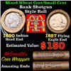 Image 1 : Mixed small cents 1c orig shotgun roll, 1857 Flying Eagle cent, 1879 Indian Cent other end, McDonald