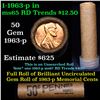 Image 1 : Uncirculated shotgun Lincoln 1c roll, 1963-p 50 pcs Brandt Wrapper