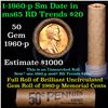 Image 1 : Uncirculated Shotgun Lincoln 1c roll, 1960 Small date 50 pcs Brandt Wrapper