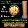 Image 1 : Uncirculated Shotgun Lincoln 1c roll, 1962-p 50 pcs Brandt Wrapper