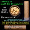 Image 1 : Uncirculated shotgun Lincoln 1c roll, 1968-p 50 pcs Brandt Wrapper