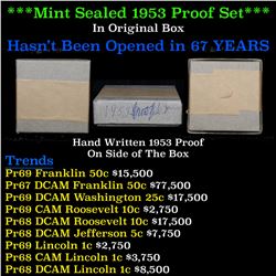 ***Auction Highlight*** Mint Sealed Unopened 1953 Proof Set In Original Box Not Opened For 63 Years 