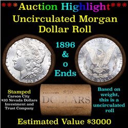 ***Auction Highlight*** 1896 & O Uncirculated Morgan Dollar Shotgun Roll (fc)