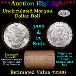 ***Auction Highlight*** 1885 & CC Uncirculated Morgan Dollar Shotgun Roll (fc)
