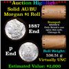 Image 1 : ***Auction Highlight*** AU/BU Slider Brinks Shotgun Morgan $1 Roll 1887 & P Ends Virtually UNC (fc)