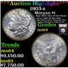 Image 1 : ***Auction Highlight*** 1903-s Morgan Dollar $1 Graded Choice Unc BY USCG (fc)