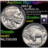 Image 1 : ***Auction Highlight*** 1917-p Buffalo Nickel 5c Graded GEM++ Unc BY USCG (fc)