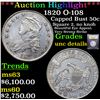 Image 1 : ***Auction Highlight*** 1820 O-108 Capped Bust Half Dollar 50c Graded Unc Details By USCG (fc)