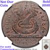 Image 8 : ***Auction Highlight*** 1787 Fugio States Uni, 4 Cinq Colonial Cent 1c Graded Select Unc BN By USCG 