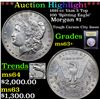 Image 1 : ***Auction Highlight*** 1891-cc Vam 3 Top 100 'Spitting Eagle' Morgan Dollar $1 Graded Select+ Unc B
