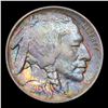 Image 2 : ***Auction Highlight*** 1913-p Ty II Rainbow Toned Buffalo Nickel 5c Graded GEM+ Unc By USCG (fc)