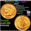Image 1 : ***Auction Highlight*** 1907 Indian Cent 1c Graded GEM Unc RD BY USCG (fc)