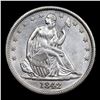 Image 2 : ***Auction Highlight*** 1842-p Med Date WB-105 R-7 TPD Seated Half Dollar 50c Graded Select+ Unc By 