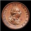 Image 2 : ***Auction Highlight*** 1799 Great Britain 1/2 Penny KM# 647 George III Graded Choice+ Unc BN BY USC
